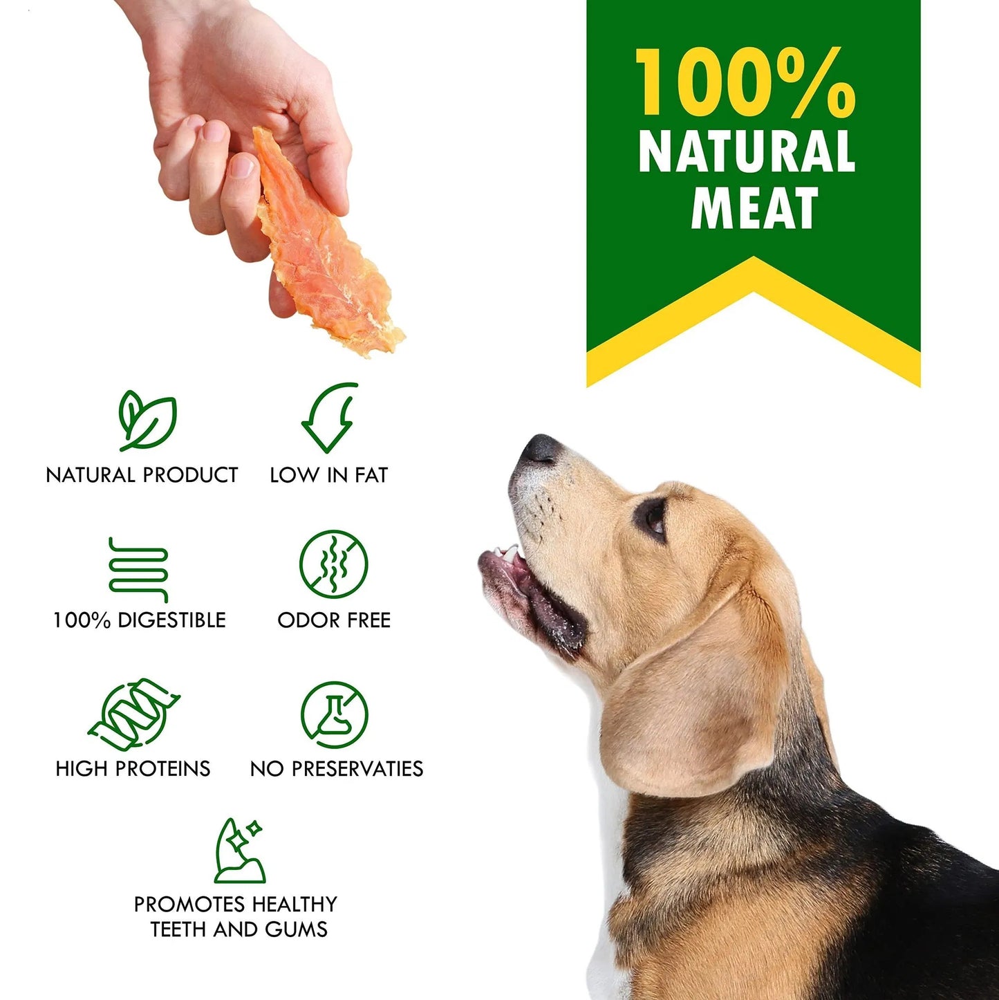 Chicken Jerky Dog Treats All Natural And Organic Healthy Snacks For Large & Small Dogs