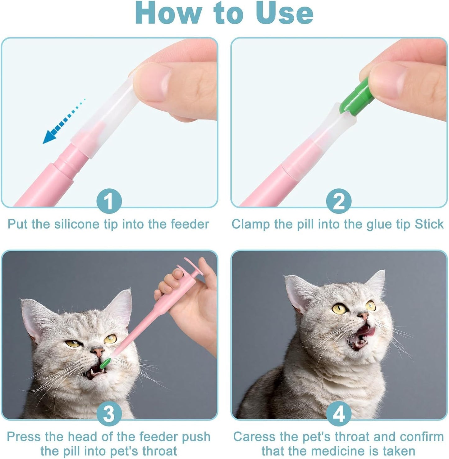Pet Pill Dispenser Pet Piller Gun With Soft Tip And Pill Feeder For Cats, Dogs, And Small Animals