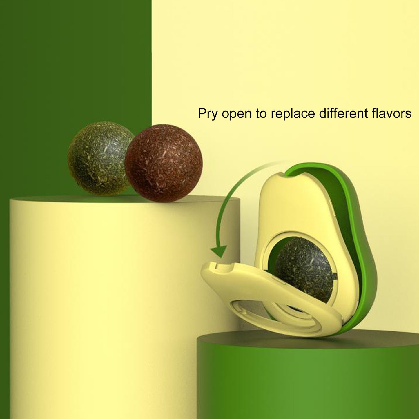 Cute Avocado Catnip Toys Cat Teeth Cleaning