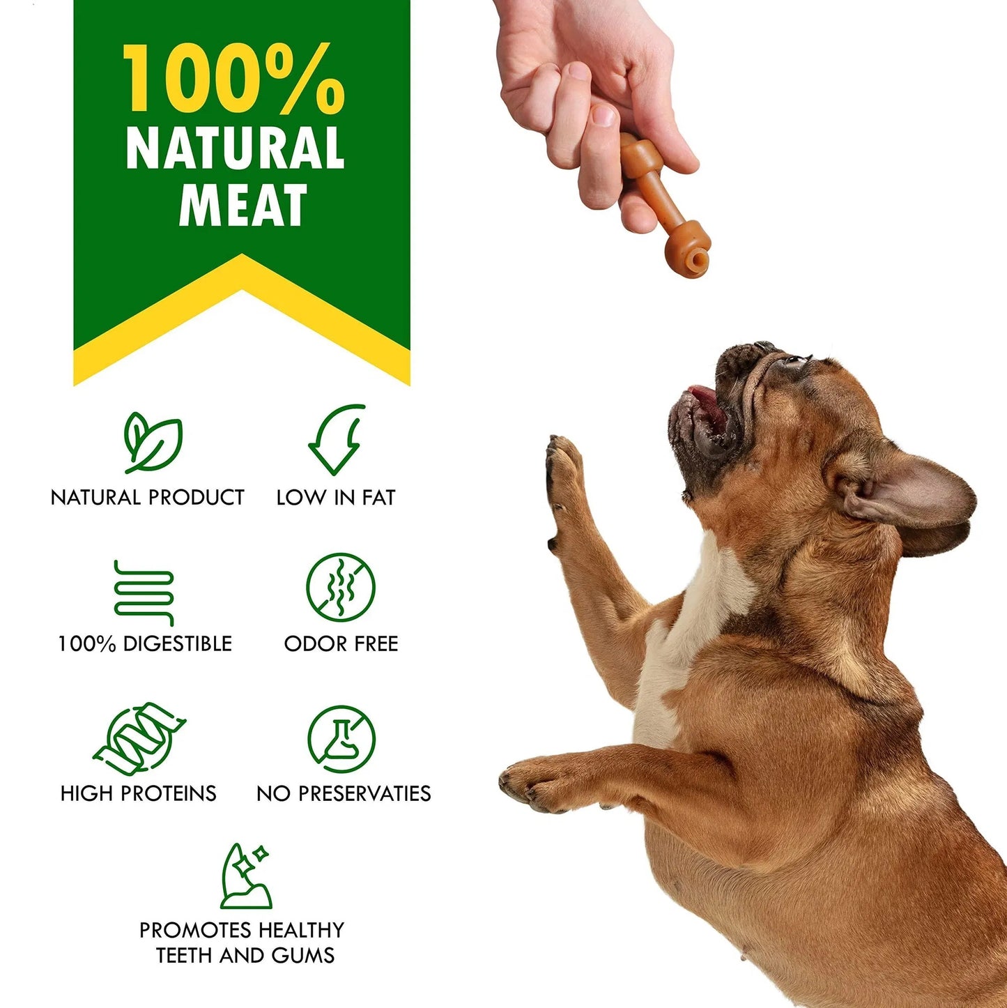 Dog Peanut Butter Bones With Cranberry Rawhide Free Chew Treats
