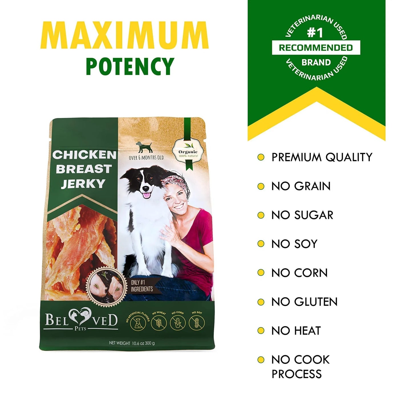 Chicken Jerky Dog Treats All Natural And Organic Healthy Snacks For Large & Small Dogs