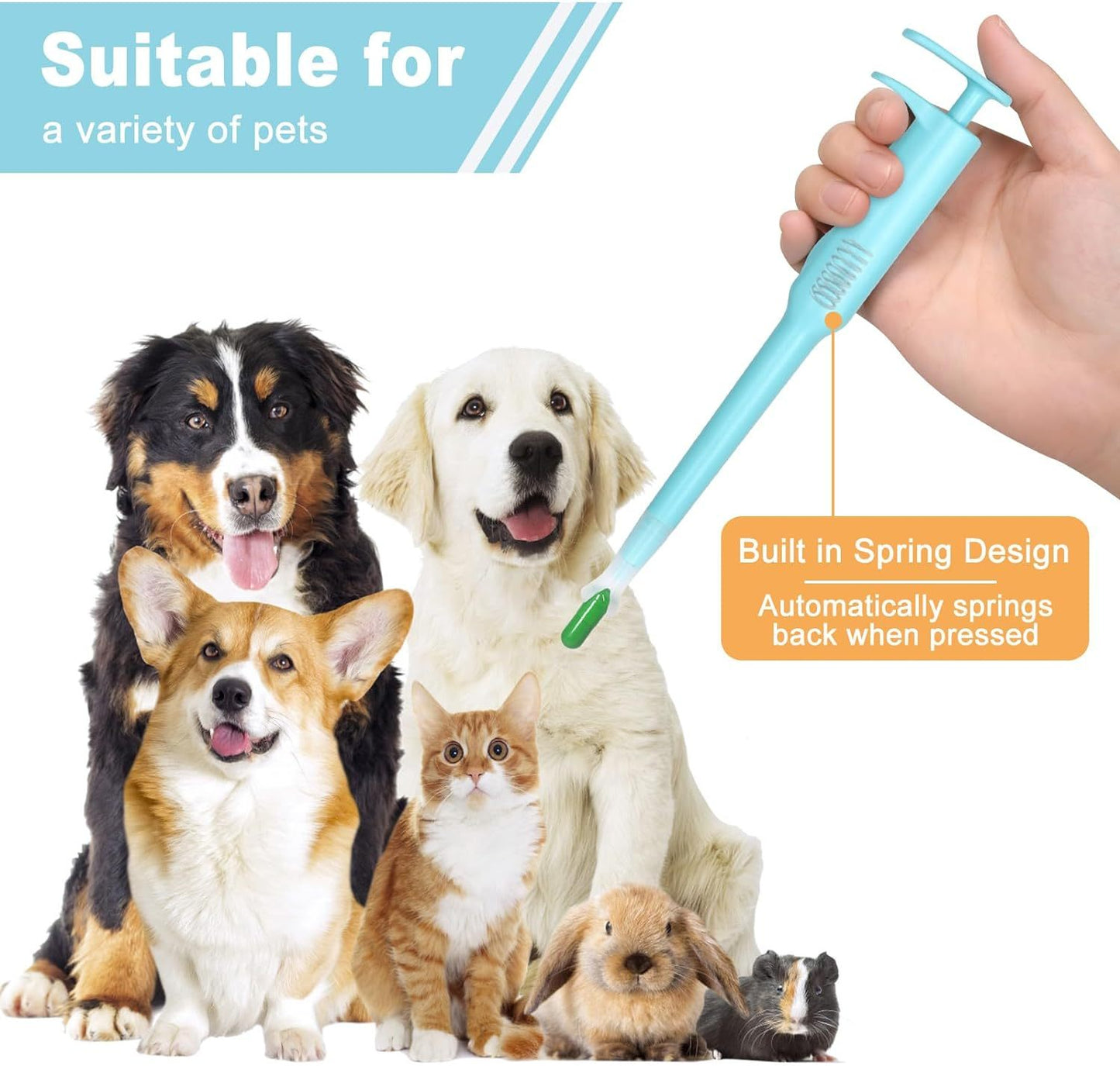 Pet Pill Dispenser Pet Piller Gun With Soft Tip And Pill Feeder For Cats, Dogs, And Small Animals