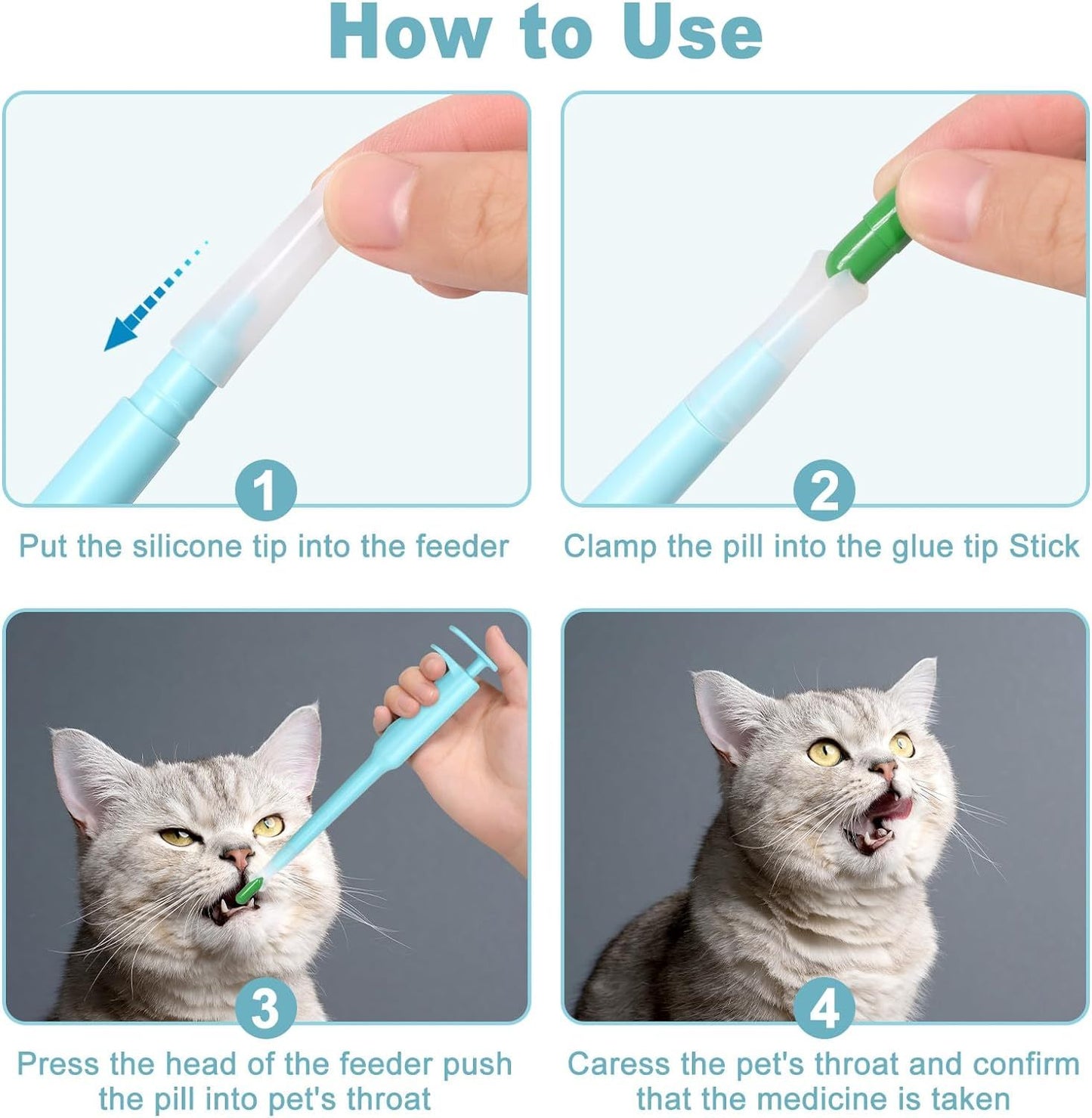 Pet Pill Dispenser Pet Piller Gun With Soft Tip And Pill Feeder For Cats, Dogs, And Small Animals