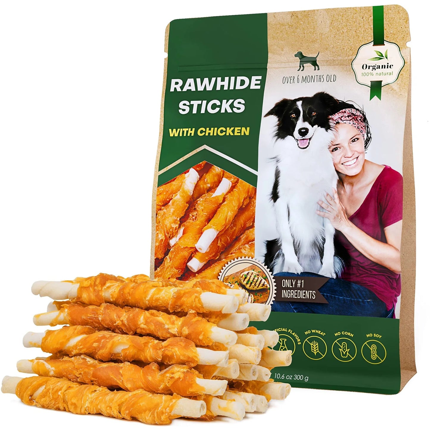 Dog Sticks Wrapped With Chicken & Pet Natural Chew Treats