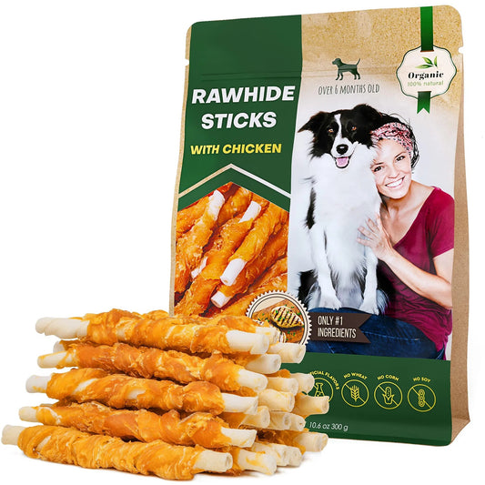 Dog Sticks Wrapped With Chicken & Pet Natural Chew Treats